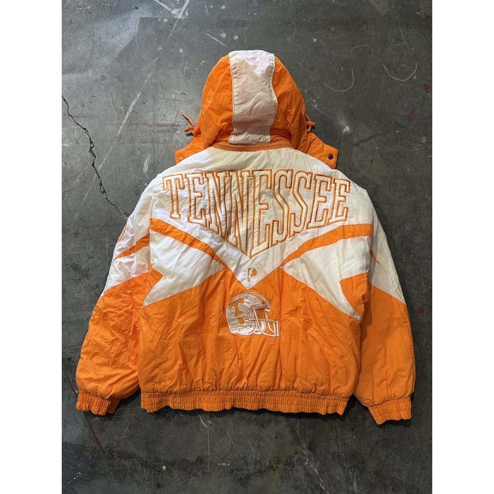 Vintage Pro Player Tennessee Vols Windbreaker Jacket Orange White Full Zip Large